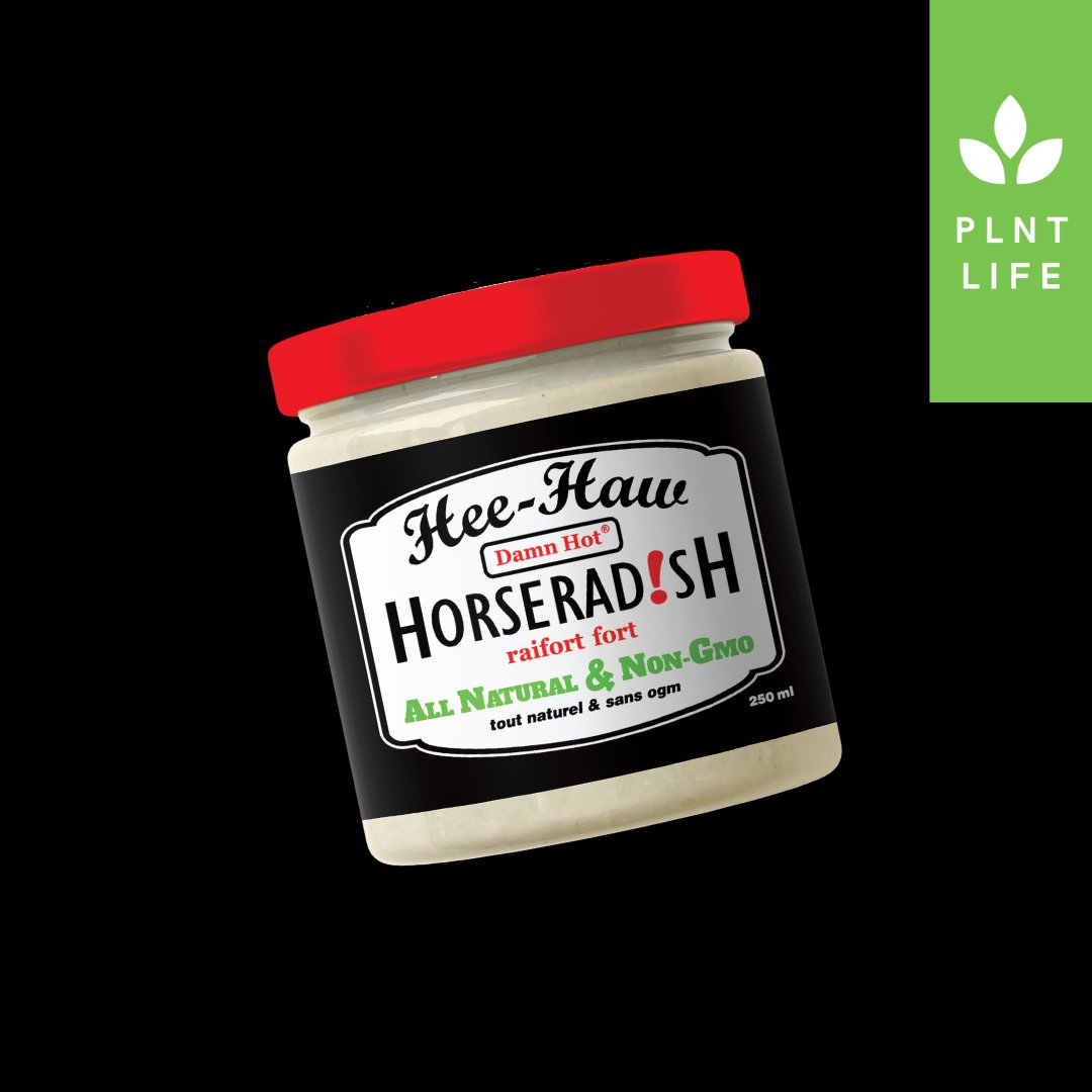 plntlife's tweet photo. Brand Spotlight: @heehawhorseradish
Unlike other manufacturers who pump up their prepared horseradish with artificial preservatives, artificial flavours, high fructose corn syrup, eggs and parsnips as filler, Hee-Haw 100% Real, Fresh, Hand-Peeled Horseradish Root! https://t.co/uICfvHrwKH