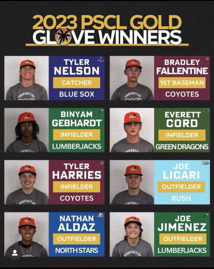 PSCL2026's tweet photo. 2023 PSCL Gold Glove Award Winners🏅🔥

Congrats! https://t.co/YitBurQvge
