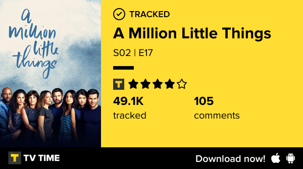 buddsrxse's tweet photo. I've just watched episode S02 | E17 of A Million Little Things! https://t.co/f4DAp6S9xc #tvtime https://t.co/lObmYW2iqr