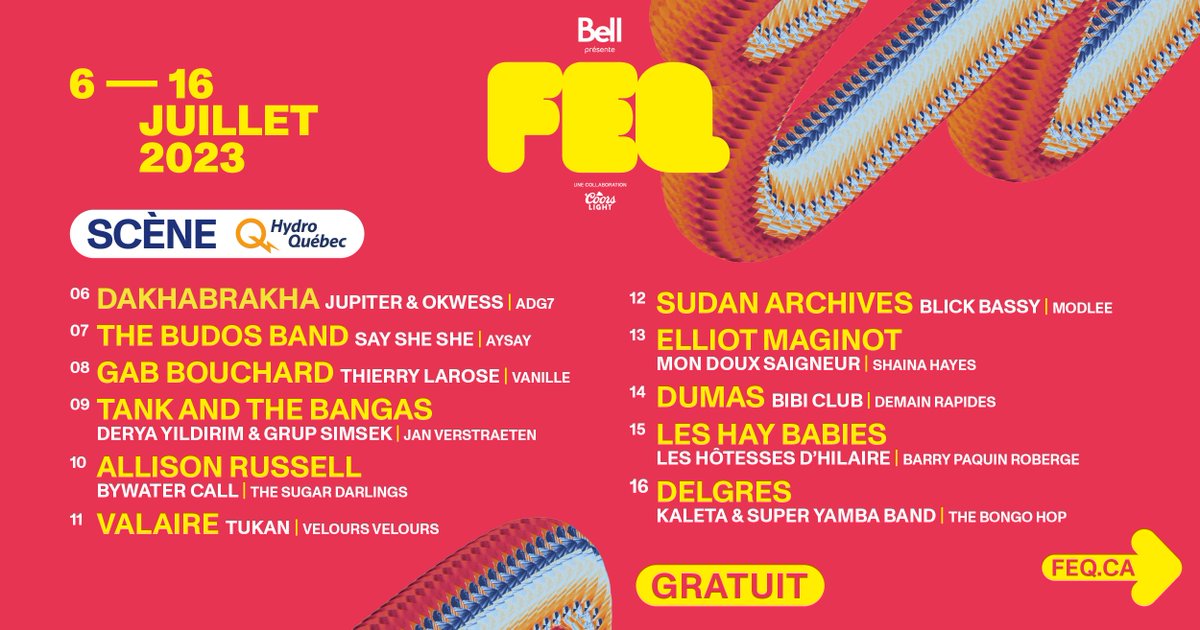 Just because tickets to @FestivalEteQc are sold out, doesn't mean you can't join the fun! Catch free shows until July 16. Details: feq.ca/en/program?v=1…