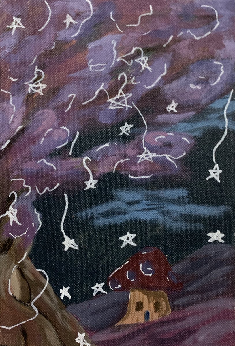 Happy #PortfolioDay !! I like to make dark but colorful paintings with gouache and acrylic!