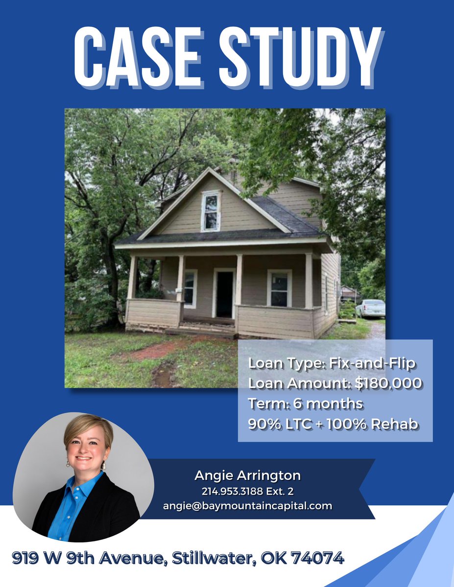 BayMountCapital's tweet photo. Check out a recent loan we closed in Oklahoma. If you're in need of funding out there, Angie can help! https://t.co/Fr3Njxrov4