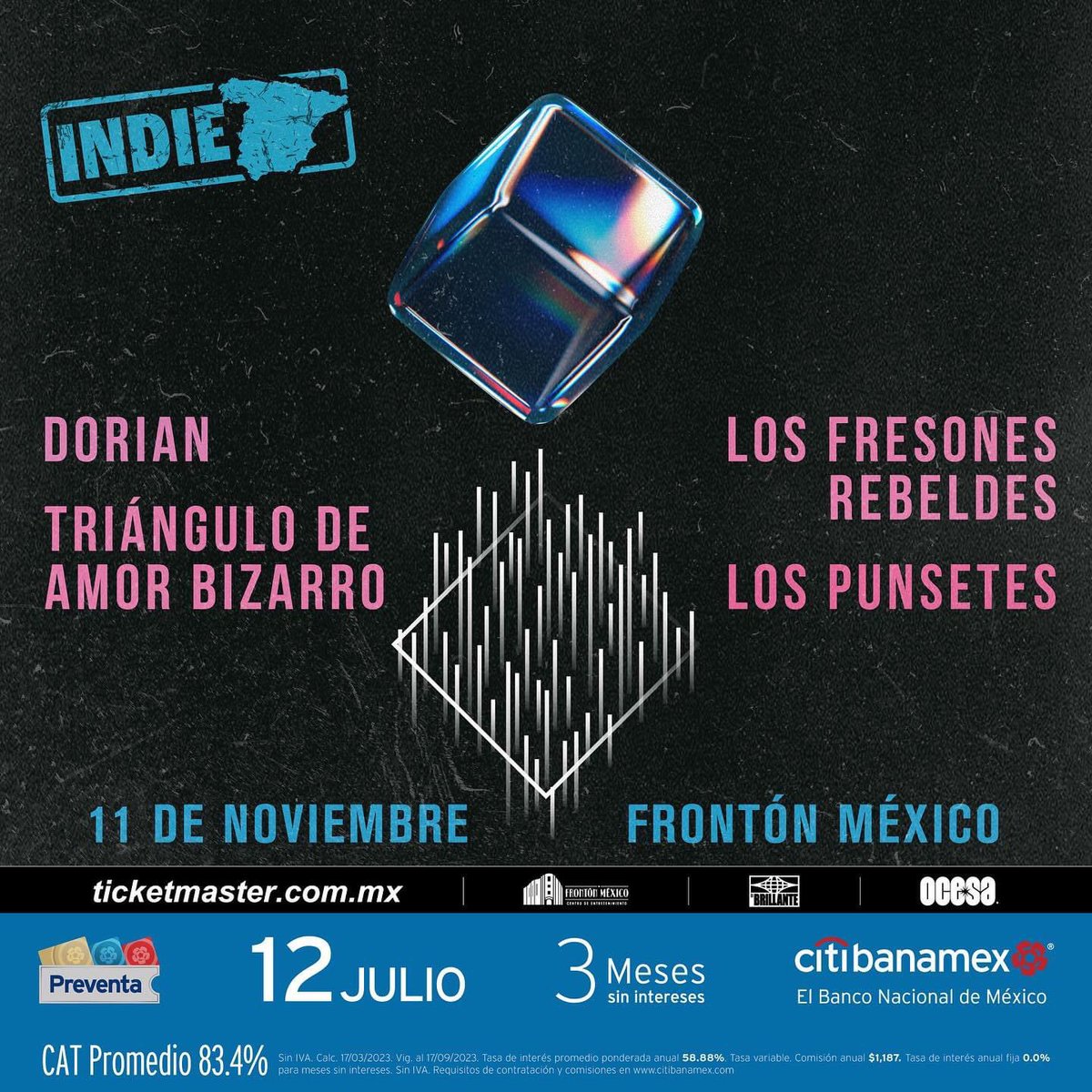 Ya comenzó  la Preventa Banamex para el show  #IndieEspaña con  <a href="/Dorian_Oficial/">Dorian</a> en CDMX junto con otras grandes bandas del Indie Español ¿te lo vas a perder? 

ticketmaster.com.mx/indie-espana-c…