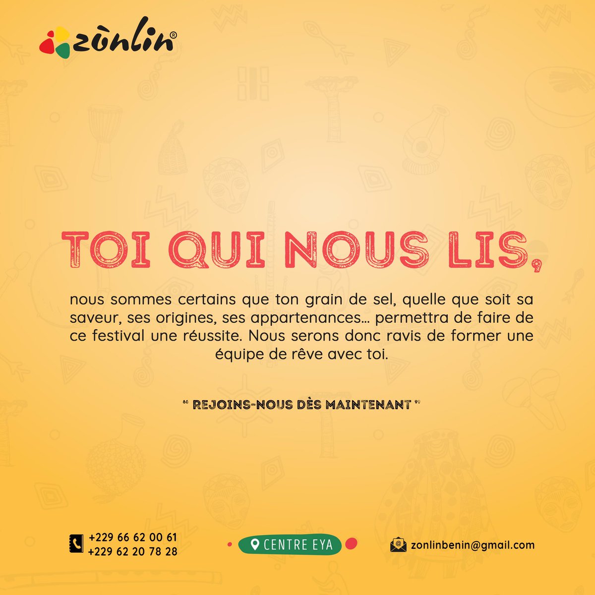 APPEL À PARTICIPANTS 📣

Tu aimerais rejoindre l’aventure #Zonlin2023 ?

 Laisse nous un message en DM
