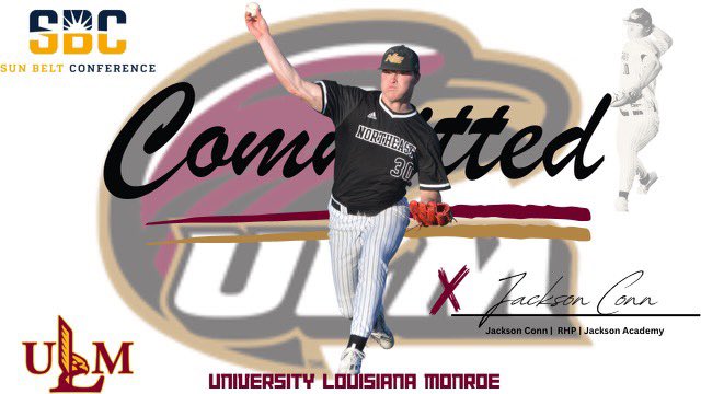 Blessed and excited to say I have decided to continue my academic and baseball career at University of Louisiana Monroe!