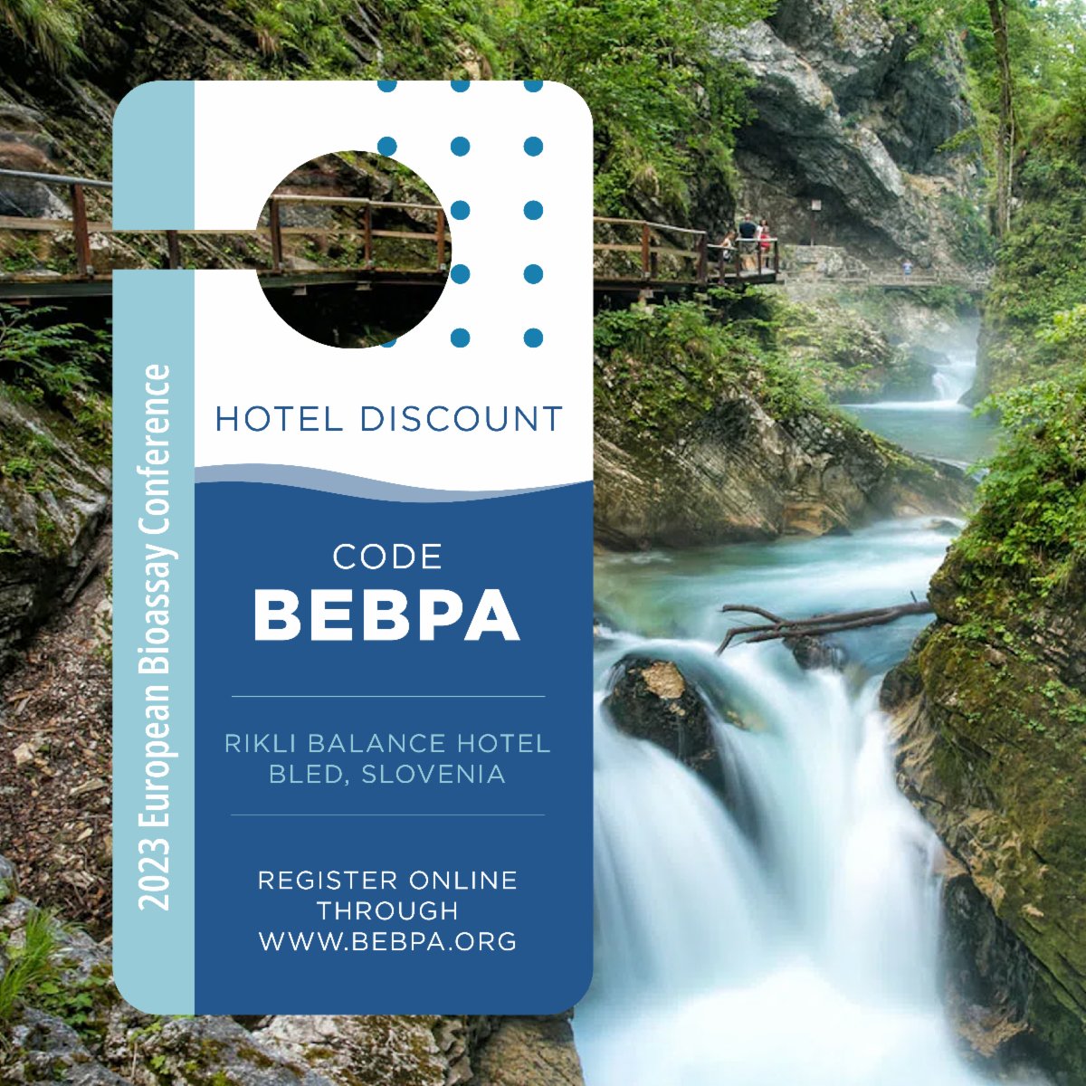 This year's BEBPA European Bioassay Conference will be held at the Rikli Balance Hotel in Bled, Slovenia. BEBPA has a discount code for our attendees. Enter Group Code: BEBPA in the Rate Preference menu.

conta.cc/3JGbsO3
