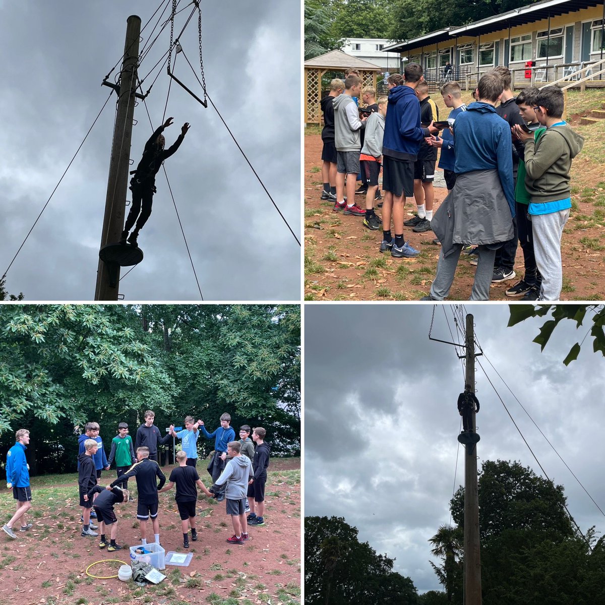 PlymstockS's tweet photo. Final day at PGL Barton Hall and our students took on some problem solving challenges and the trapeze. Our students have shown great character, resilience and determination in overcoming a number of different obstacles. #challengeweek2023 https://t.co/TfZ35guSKE
