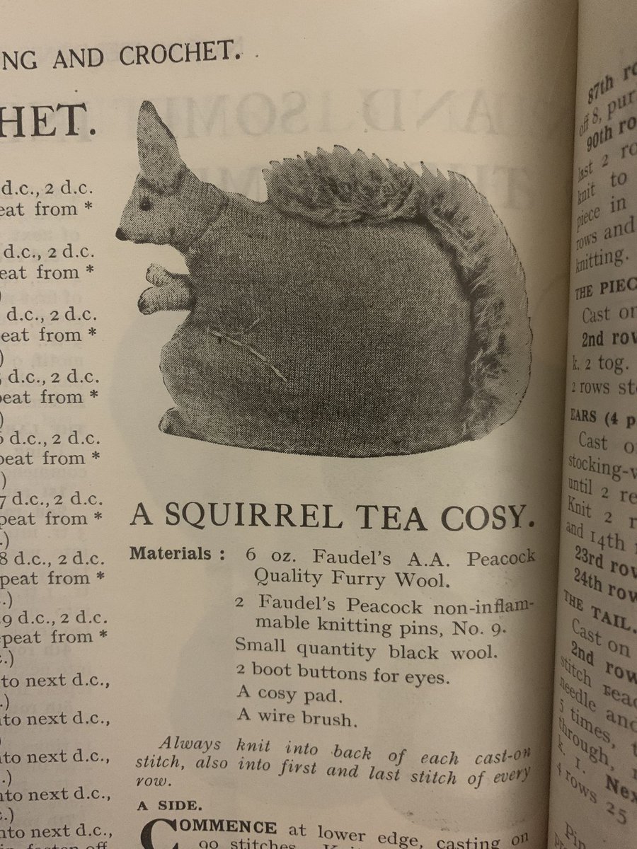 If you need me I’ll be over here, knitting this squirrel tea cosy with my non-inflammable knitting pins