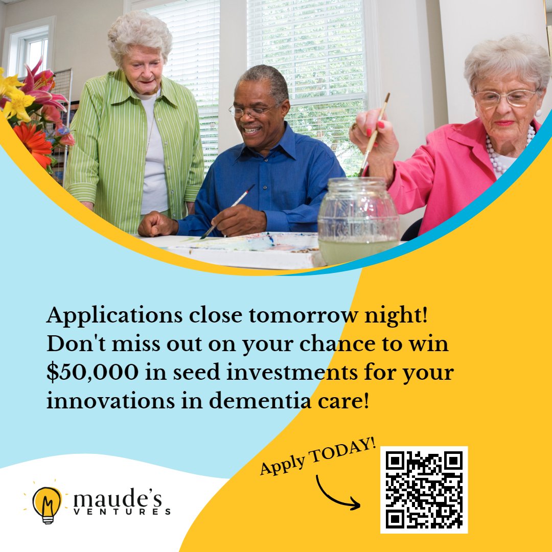 maudesventures's tweet photo. There is still time! Scan the QR code or visit https://t.co/9Z3FTSrYk3 to learn more and apply. https://t.co/EbzCfyaqfY