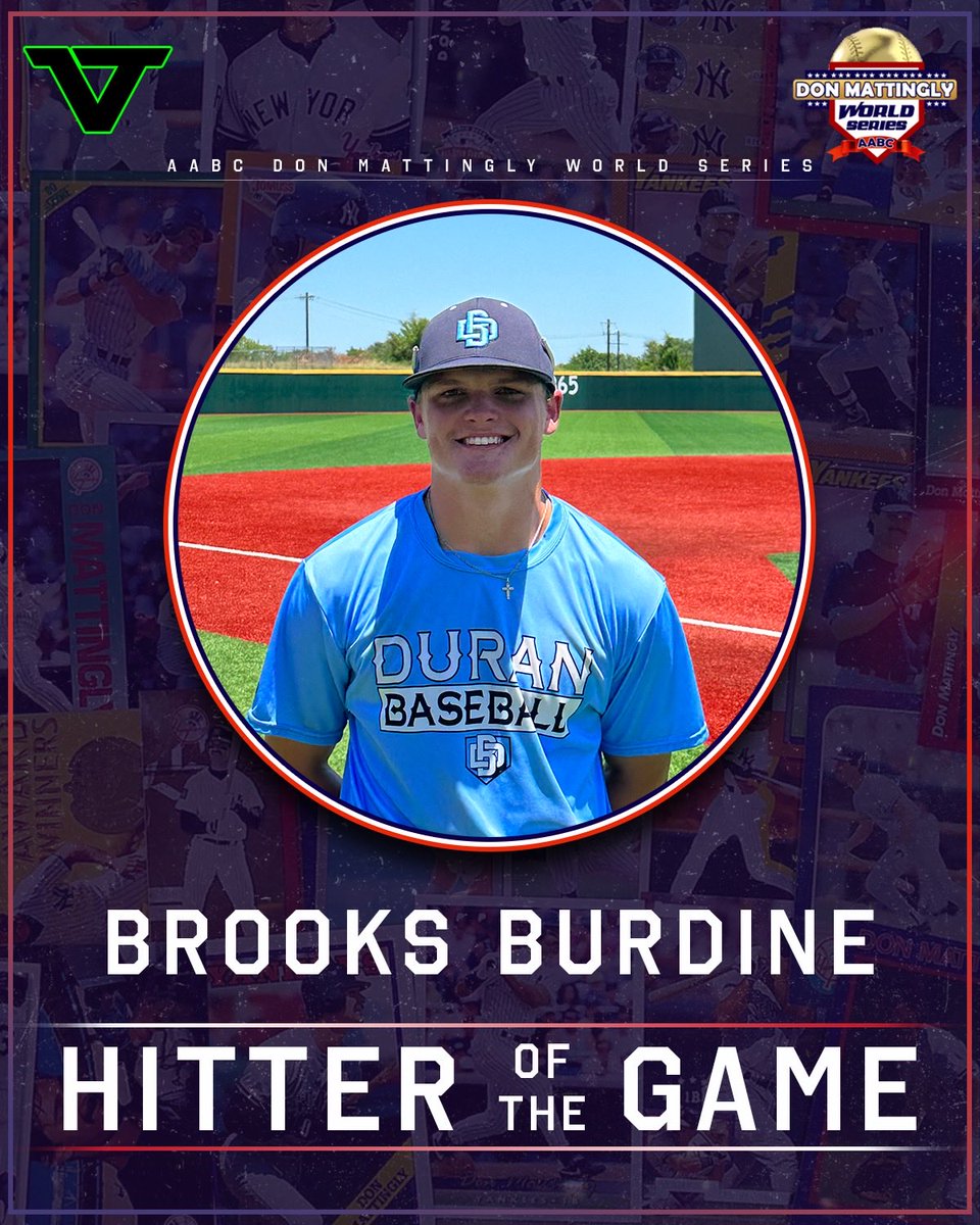 .<a href="/followaabc/">AABC</a> F: <a href="/DuranAcademy817/">DuranBaseballAcademy</a> 17U National 8, Burkburnett Blacksox 2024 3
PoG: <a href="/JaydenAH12/">Jayden_AH</a> 2-2, HR, 3 RBI, R
Hitter: Brooks Burdine 2-3, 2 2B, RBI, 3R