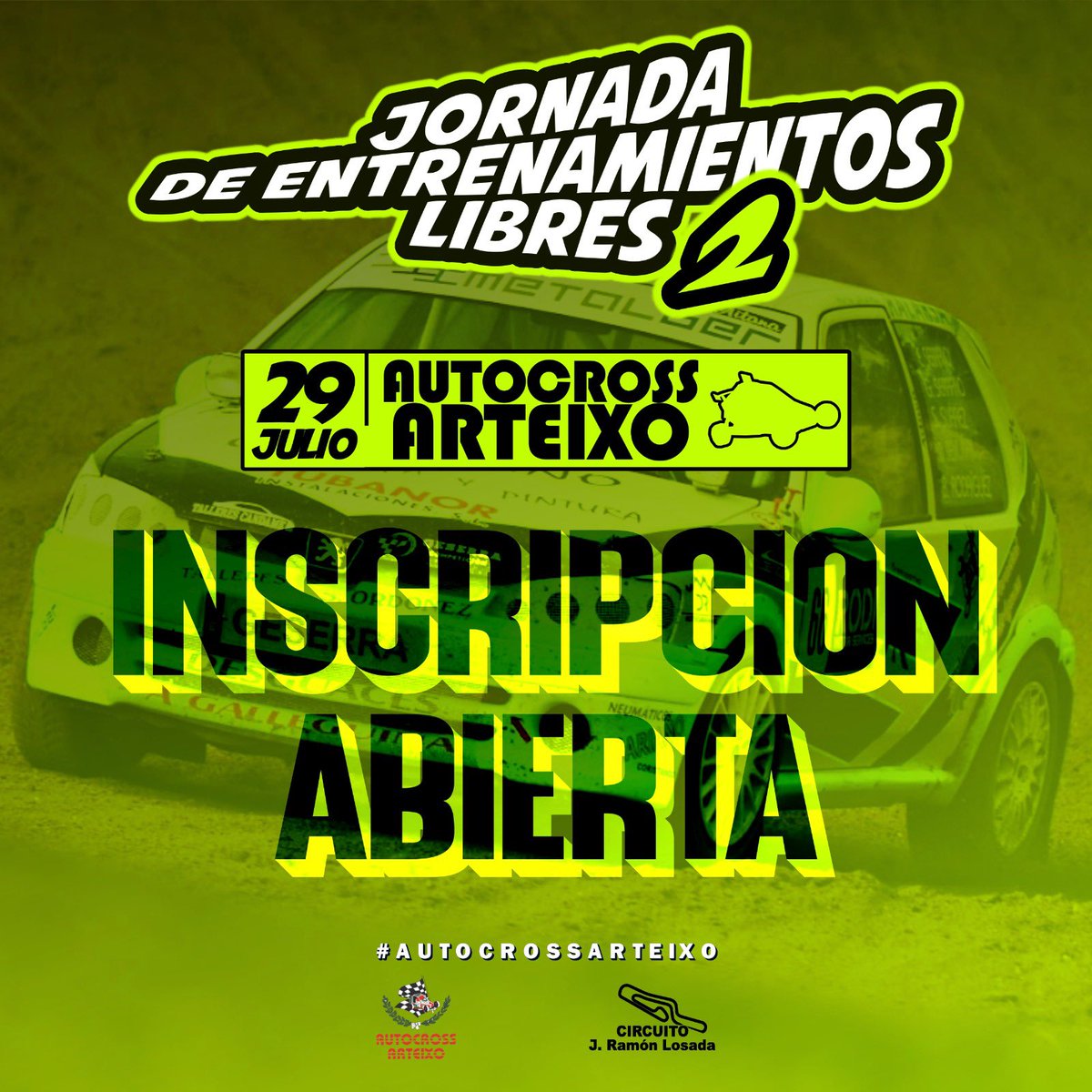 Ya tenéis disponible en nuestro Telegram la información y formulario para inscribirse en la jornada de entrenamientos libres del próximo 29 de Julio.

forms.gle/dS3S2RqHs6x6ob…

#autocrossarteixo