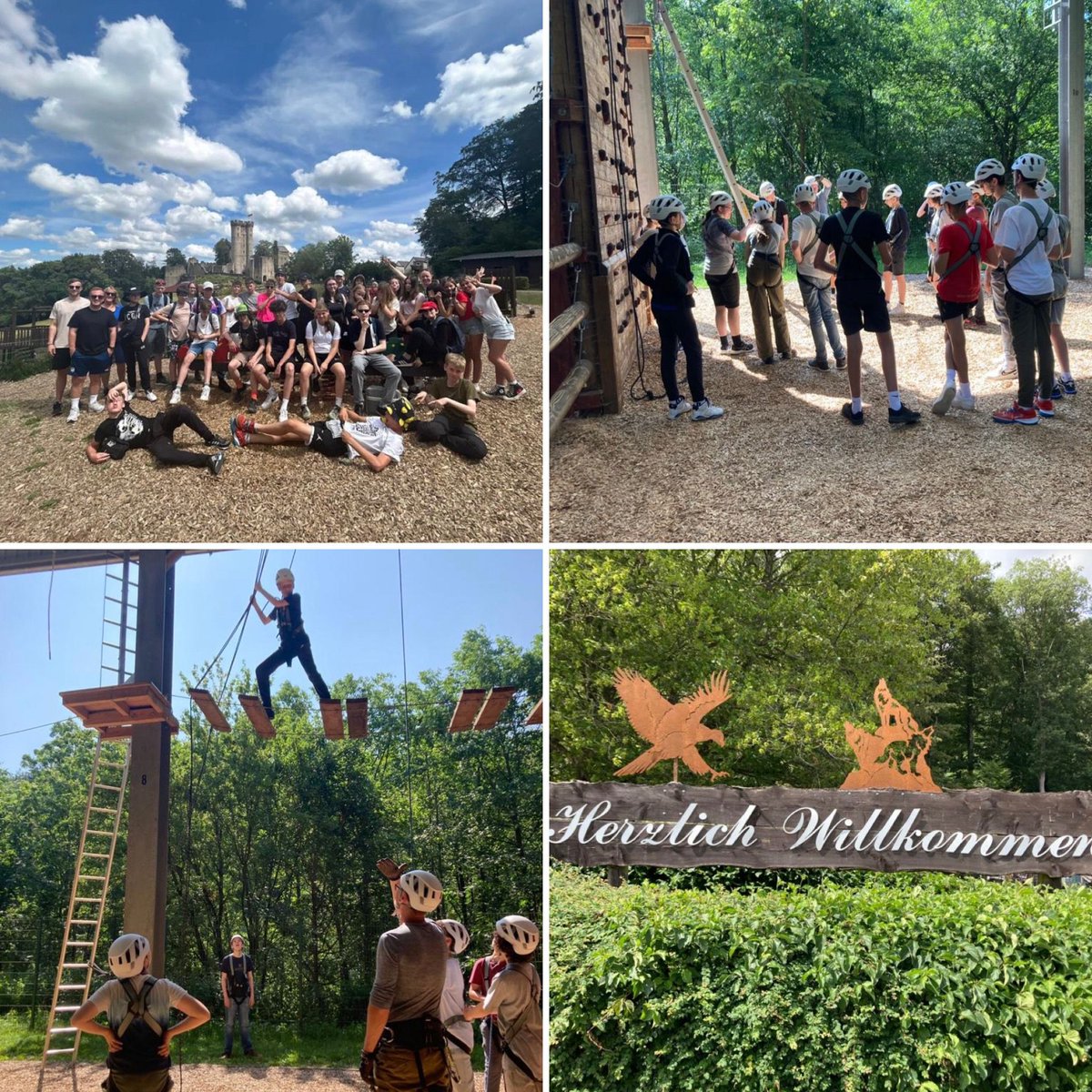 PlymstockS's tweet photo. Students in Germany have been enjoying some climbing adventures at their Youth Hostel, visiting Kasselburg and a trip to the Eagle and Wolf park #challengeweek2023 https://t.co/lxMF8yFGRM