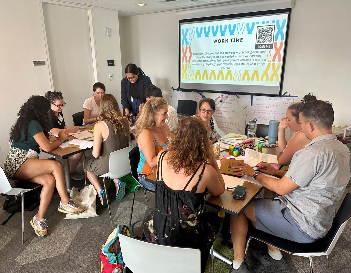 MathforAmerica's tweet photo. In the “Improving Reading Comprehension through Drawing” #MfASummerThink session, teachers explore drawing as a during-reading strategy and focus on its ability to spark joy, stimulate visualization, encourage rereading, and promote deeper engagement with science texts. https://t.co/Lp3O2Lv1G4