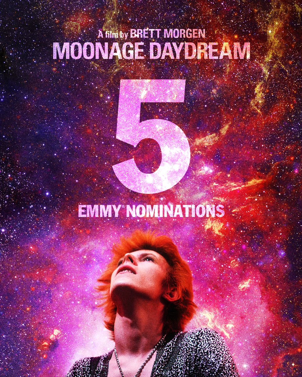 Congratulations to Brett Morgan and the team behind MOONAGE DAYDREAM on their five Emmy nominations! 👨‍🎤