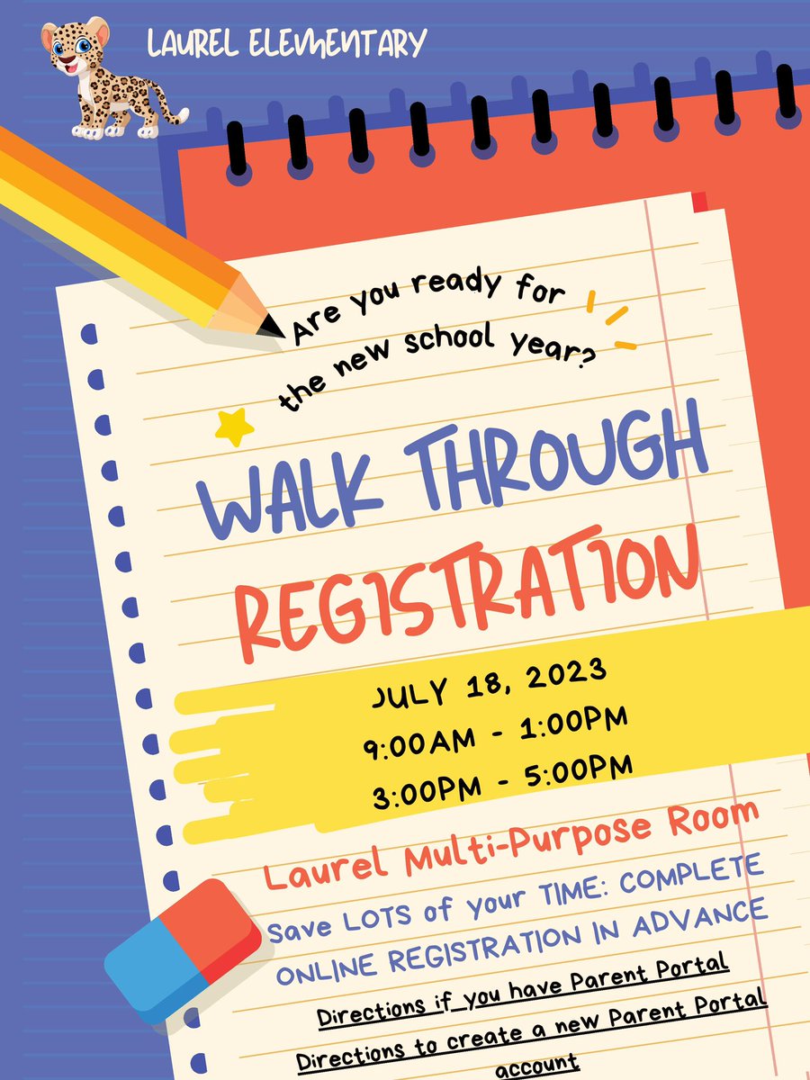 PrincipalLaurel's tweet photo. So excited for our first event of the 2023-24 school year!

Families are receiving emails about Walk Through.  Complete your online registration before coming to save time.

Find out your child’s teacher. https://t.co/LfqpmNidVL