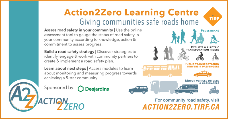 Learn how TIRF's Action2Zero #community assessment tool can help increase #roadsafety in your community: action2zero.tirf.ca
#safety #engagement  #visionzero #safesystems #fivestar #communitysafety #communityengagement #research #data #science #safetyculture #Canada #usa