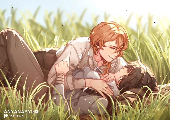 Some soft untraumatized soukoku since s5 is gonna snap me in half like a twig  #BungouStrayDogs #soukoku #Dazai #Chuuya #bsd