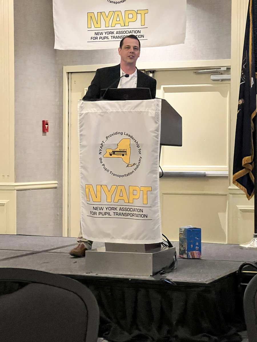 BirdBusSales's tweet photo. Robert explains to #NYAPT the importance of the #SchoolBus Dealer’s role in the bus operation. Bird Bus is your Trusted Partner in the bus industry! #BirdBus #dealsoftheday https://t.co/N5IGezqp1G