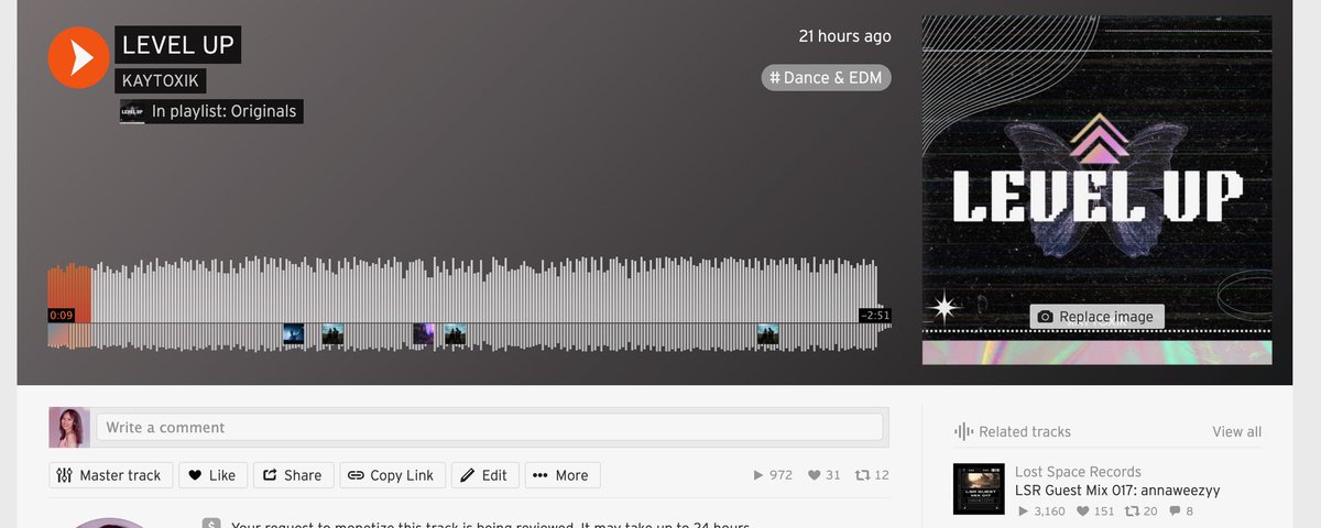 Yooo wtf this is INSANE. “LEVEL UP” almost at 1000 plays in less than 24h and it didn’t even hit the algorithm yet 😭 I am CRYING
