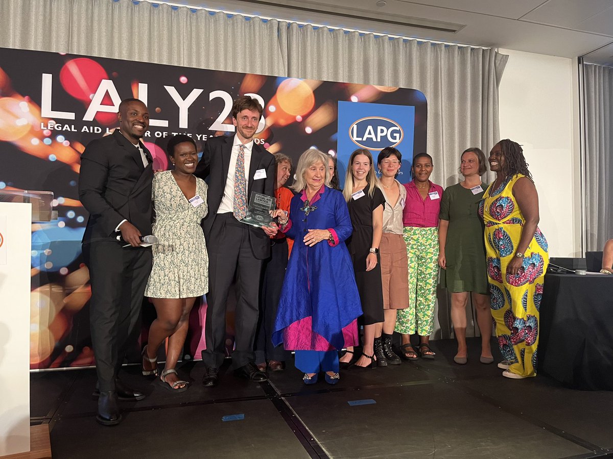 LALYawards's tweet photo. @CE_LawCentre @dpg_law @WatkinsandGunn And the Legal Aid Firm / Not for Profit Agency of the Year award goes to…

Deighton Pierce Glynn @dpg_law!!

There’s a few of them on stage…

🏆⚖️🏅 

 🎉 CONGRATULATIONS 🎉 

#LALY23 #WeAreLegalAid https://t.co/OWuNHmwwQJ