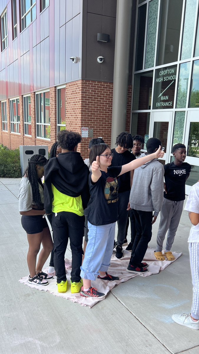 Day 3 (continued)…team work is the way to go! Our IB scholars rocked the “magic carpet” challenge. <a href="/MeadeHSAACPS/">MeadeHSAACPS</a>