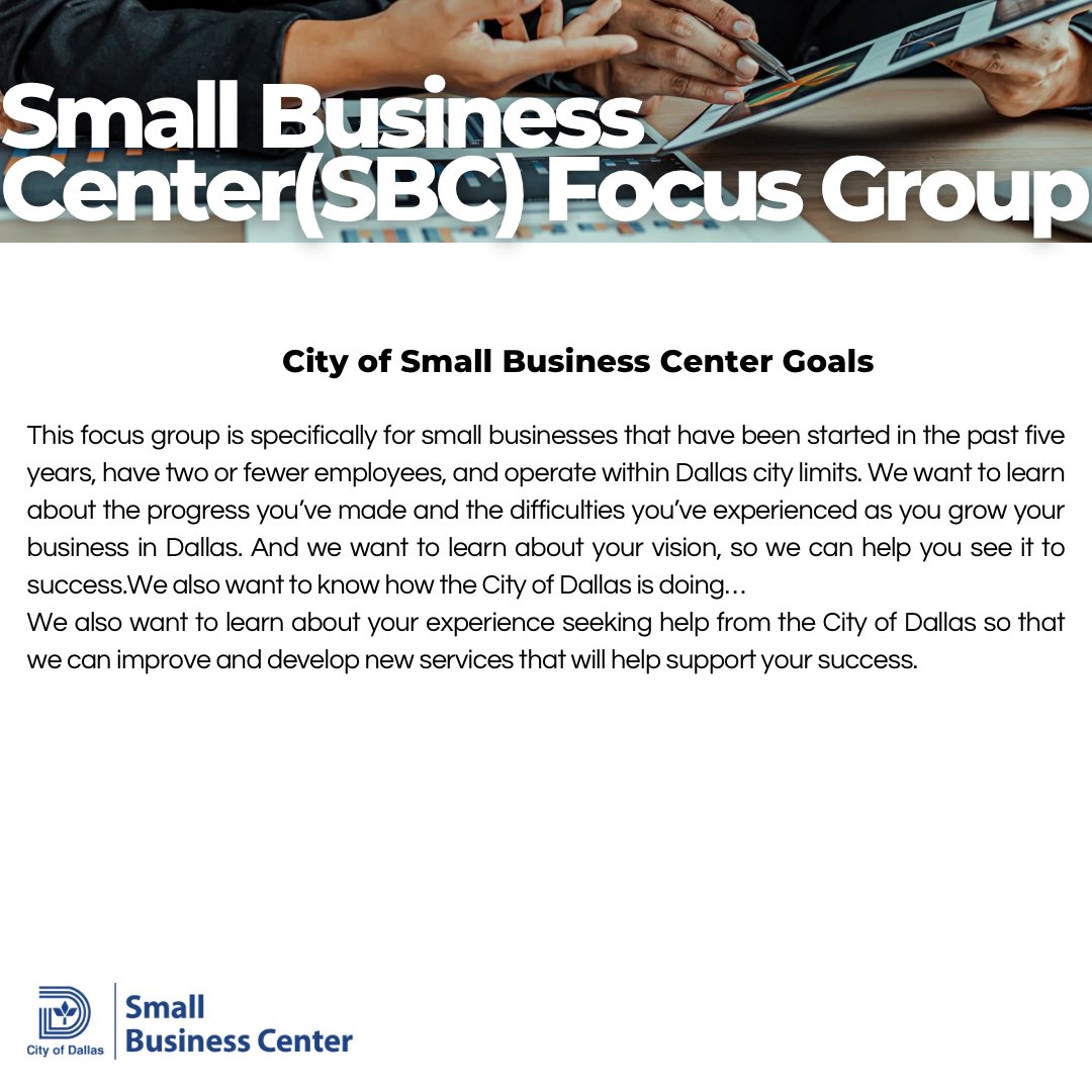 City of Dallas Small Business Center tweet media
