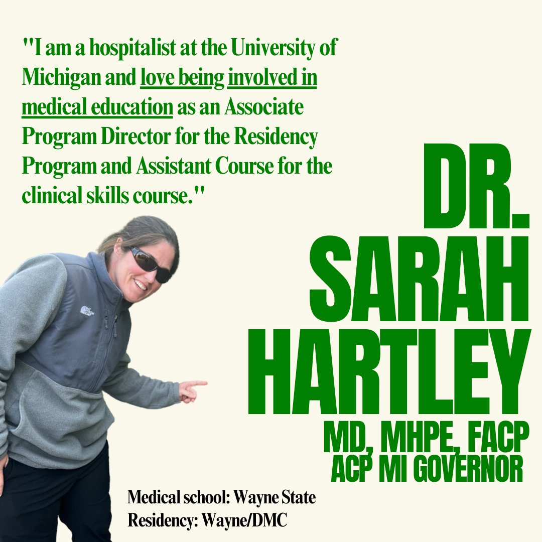 MIChapterACP's tweet photo. We are excited to launch the 'Humans of MI-ACP' series - a social media project led by the MI-ACP Social Media Taskforce to spotlight the people who make our chapter what it is!
#MedTwitter #SoMeInMedicine #HumansOfMichiganACP #MIACP2023 https://t.co/gziMm0a4zh