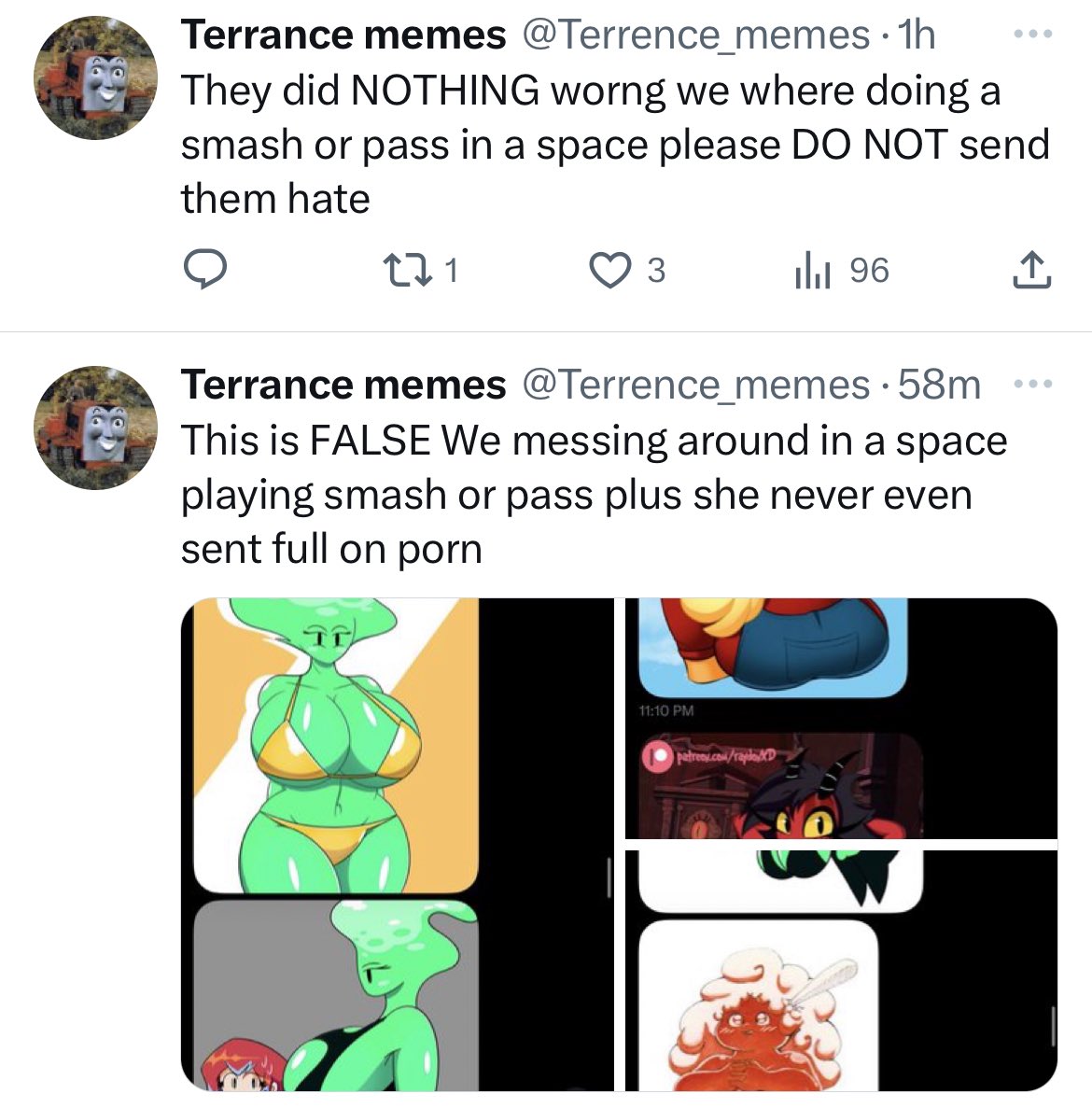 TerenceMemes's tweet photo. yeah the real terence does this shit 
bullshit https://t.co/J2MrRvQPB2