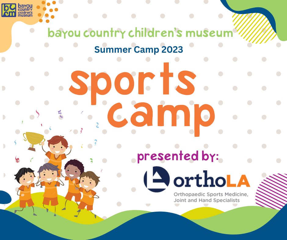 bccmuseum's tweet image. Thank you to this week&apos;s Summer Camp sponsor, Ortho LA! Our campers are having a blast.
#BCCM  #PlayTheCajunWay