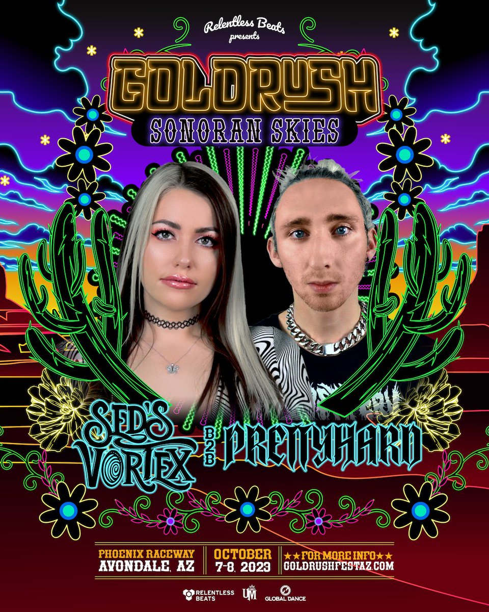 GoldrushFestAZ's tweet photo. #JustAnnounced: Bright upcoming talent is opening up our main stages! Get excited for @imAustinFeldman, @ANATTAsounds, @SedsVortex b2b @PRETTYHARDMUSIC &amp; @SVNDAY_DRVR 🙌

Prices increase Sunday at midnight! Lock in your tix using a payment plan now!
🎟 https://t.co/hyMf1iefg1 https://t.co/gcAnXDKrcF