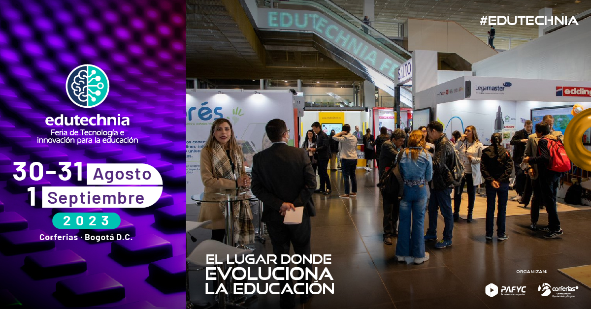 🚀 Descubre nuevas soluciones educativas en #Edutechnia, la feria especializada del sector educativo 

🗓️ Del 30 de agosto al 1 de septiembre en #Corferias.

Regístrate ahora para obtener acceso gratuito: 👉 bit.ly/3W92EVL

#Edutechnia #FeriaEspecializada #Educación