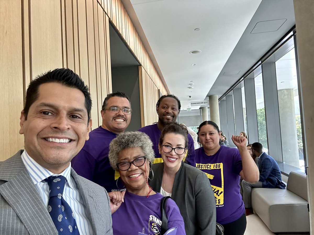 MSantiagoAD54's tweet photo. #AB520 just passed out of the Senate labor committee 🎉

With this bill, we’re protecting essential property service workers who clean and protect our public spaces by ensuring they have safe working conditions! 

Thank you to our sponsors @seiucalifornia and @seiuusww! https://t.co/FQl7YFG0ME