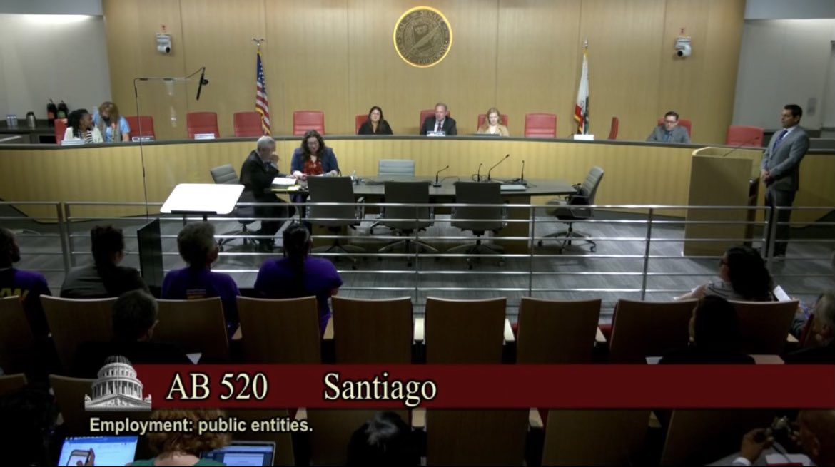 MSantiagoAD54's tweet photo. #AB520 just passed out of the Senate labor committee 🎉

With this bill, we’re protecting essential property service workers who clean and protect our public spaces by ensuring they have safe working conditions! 

Thank you to our sponsors @seiucalifornia and @seiuusww! https://t.co/FQl7YFG0ME