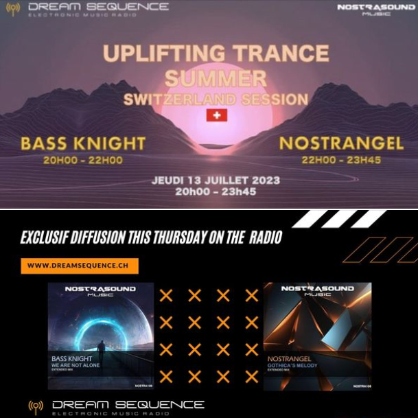 DJBassKnight's tweet photo. Hi to all !
Tomorrow, two Bomb's Trance sets, from 8 PM to 11:45 PM, on
https://t.co/4O45FJIra2
Enjoy your 4 hours of pure Uplifting-Trance Summer Switzerland Session mixs.
#nostrangel #trancelife #swissartist #trancefamily #trance #bassknight #uplifting #upliftingtrance https://t.co/u2z93wpmNK