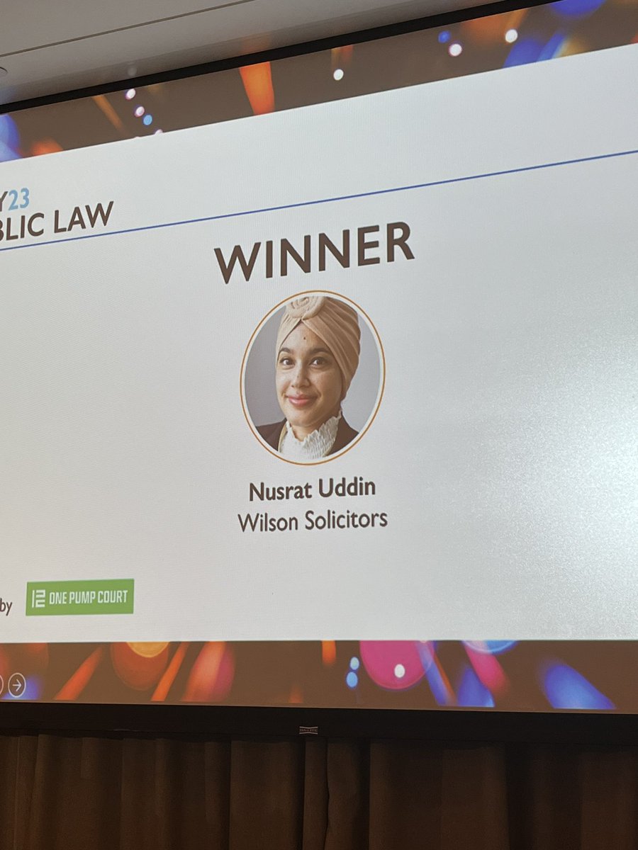 Congratulations to Nusrat! @WilsonsLondon #LALY23