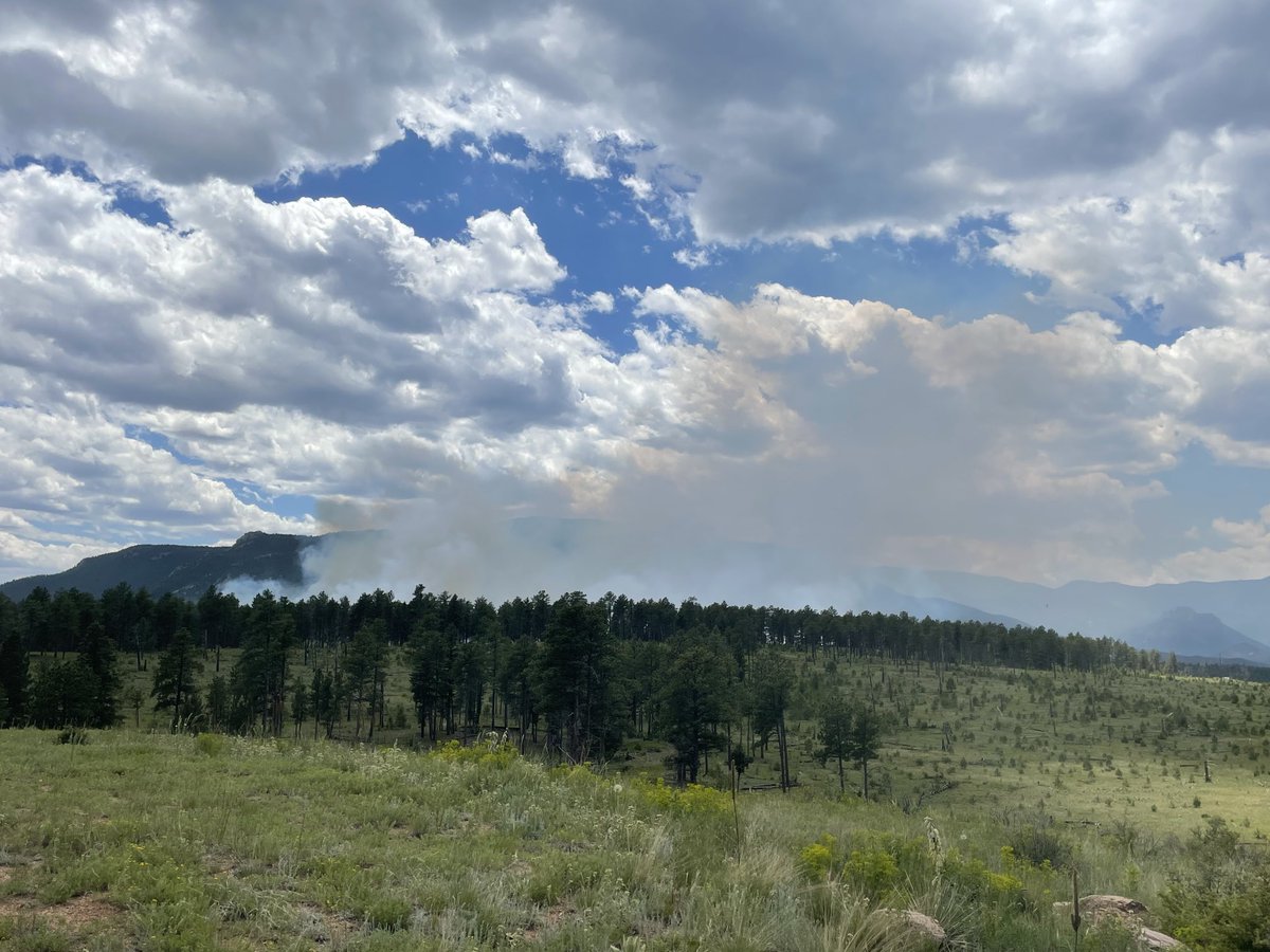 #SandSpringsRx continues to burn well on the #SouthPlatteRd. More smoke is visible in the area due to fire progression. Another objective for this RX fire is to reduce the risk of large, catastrophic fires that threaten human life and property, and protect recreational resources.