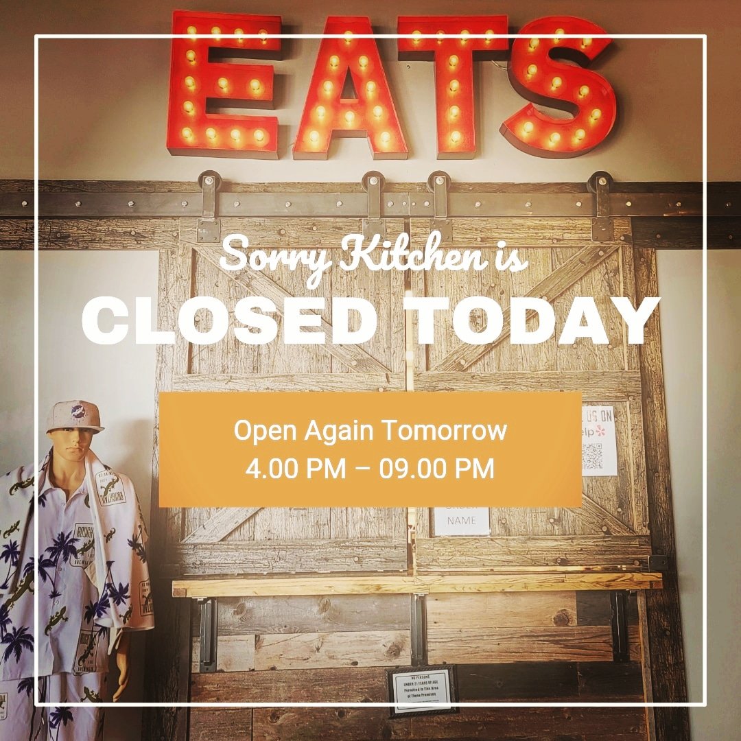 Sorry folks the kitchen is closed today. Back up and running tomorrow.

#closed #okc #roughtailgrill #beer