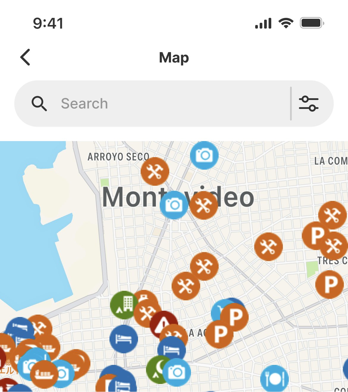 ken｜旅するデザイナー 南米バンライフ旅 on Twitter "← Current iOverlander app UI vs