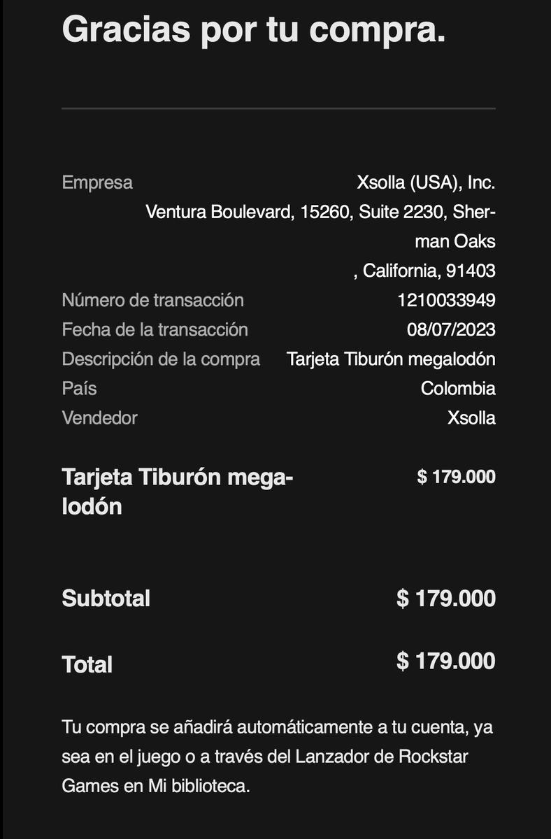 jcesar_co's tweet photo. @RockstarSupport I bought a megalodon card and my 10m is not reflected https://t.co/d7j4erWJ1o