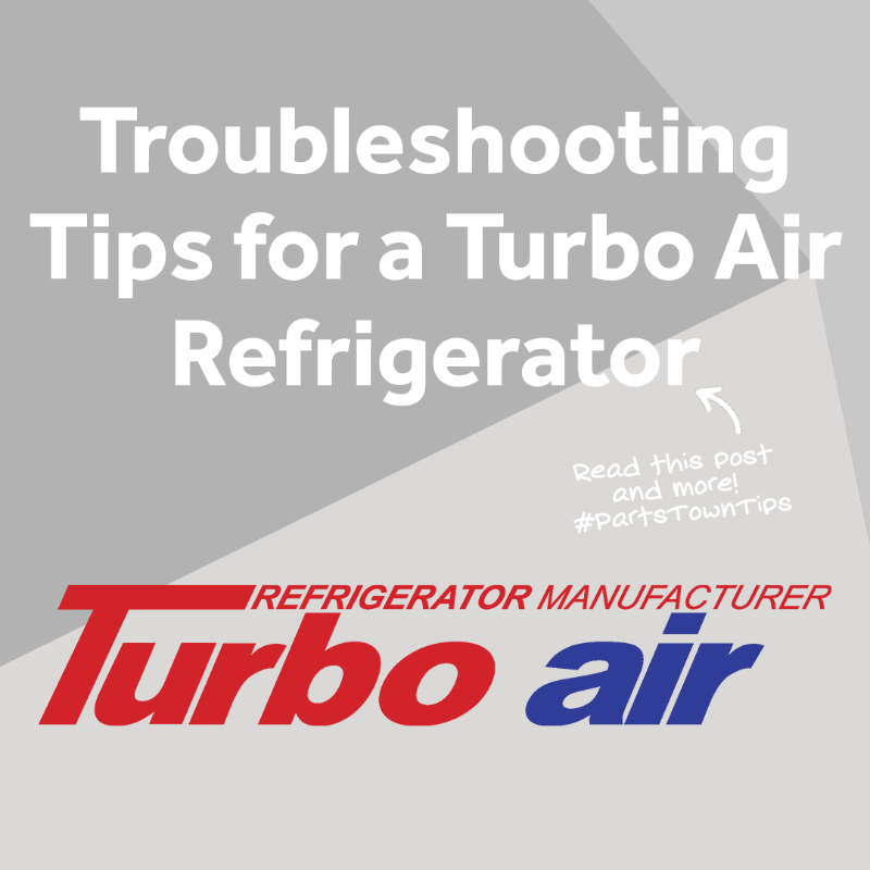 PartsTown's tweet photo. Turbo Air refrigerators are known for their durability and reliability. This Turbo Air refrigerator guide will help you identify and resolve problems with your machine quickly so you can keep it in good working order. #PartsTownTips #TurboAir #Refrigerator #CommercialKitchen