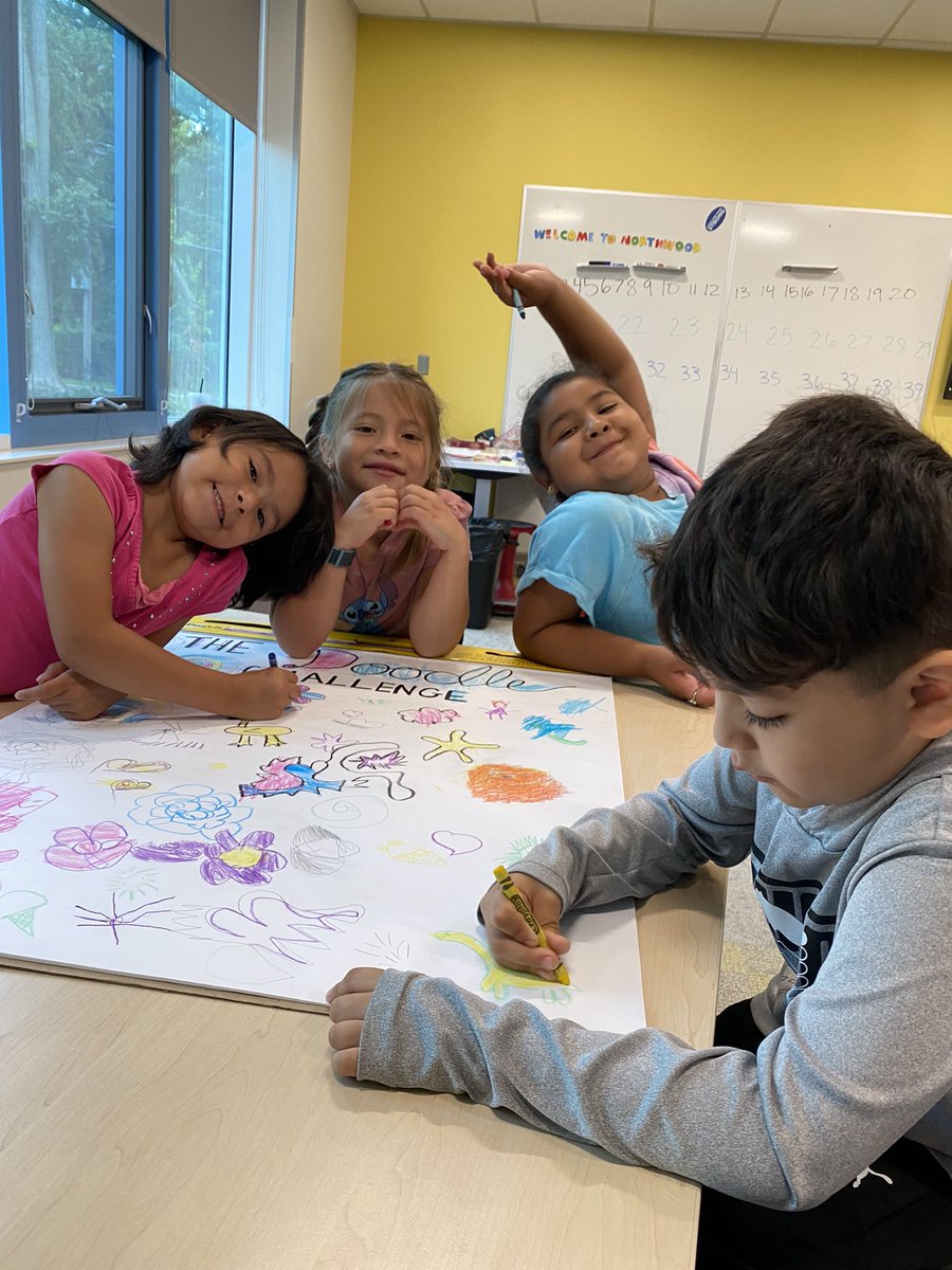 Today we tried a new brain break! We combined the art challenge and a doodle map to make… THE DOODLE CHALLENGE! Thanks @mrdearybury &amp; <a href="/JuliePJones/">Julie P. Jones, PhD</a> for the inspo from class this week! #playfulclassrom