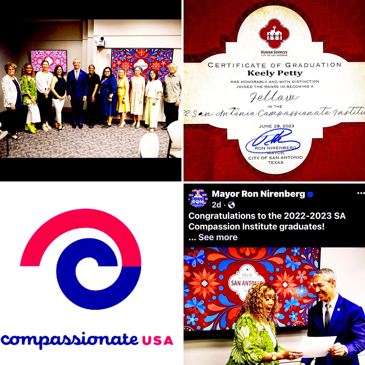 YafahPetty's tweet photo. I’m a 2023 Compassion San Antonio Fellow so glad Mayor Ron Nirenburg posted this incredible moment! #kickstartyourlife #westcaretexas #compassionsanantonio #militarycityusa #drkeely #drkeelypetty #sanantonioleadinglady #godsgirl #kingdomchic https://t.co/gOIxSHxeec