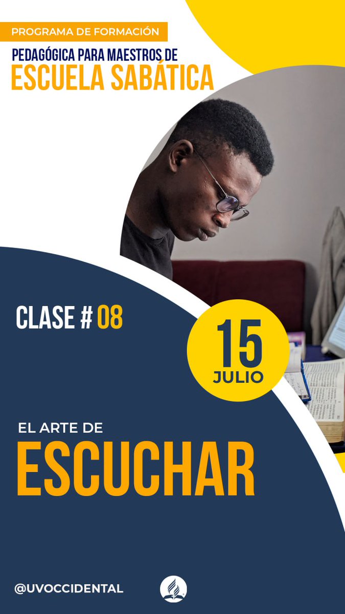 uvoccidental's tweet photo. Para más información, contacta con tu Director de Escuela Sabática y/o Departamental de Ministerios Personales, en tu campo local.
#Escuela #Sabatica #EscuelaSabatica #Ministerio
#Ministerios #Personales #MinisteriosPersonales
#Aprendiz #Maestro #IglesiaAdventistadel7moDia #ASD https://t.co/sUzuvX0CbX