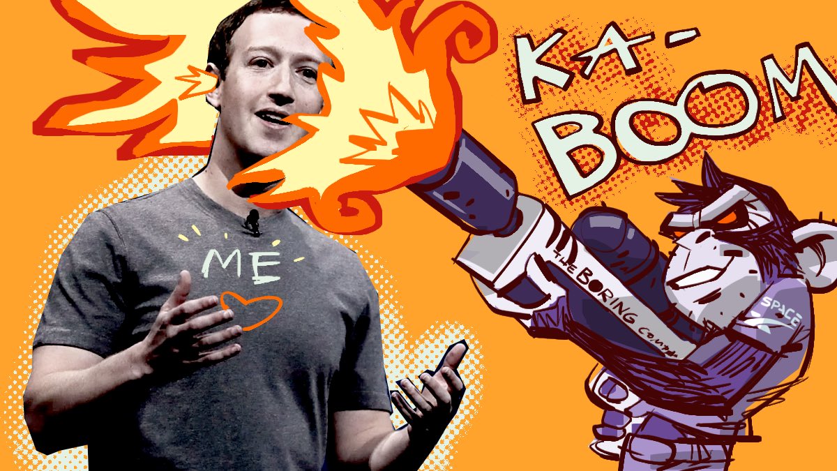 EmmanuelALucen2's tweet photo. In the Current Battle of the 🍆 measuring contest #Zuc thinks he has gotten the upper hand but little does he know he has awakened a whole #Troop Battalion that is ready to rally behind a Mad Genius @elonmusk and we ready to ka-Boom Meme his ass #StayAngry @AngryApesNFT 🫡 https://t.co/rGCR8wuY9F
