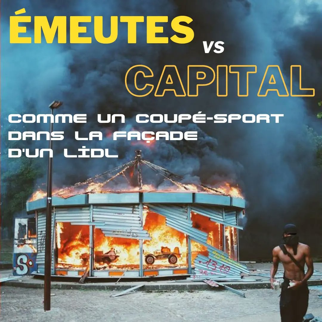 asap_revolution's tweet image. EMEUTES VS CAPITAL

💥Comme un coupé-sport dans la façade d&apos;un Lidl💥

&quot;Tout le monde crève la dalle et ici comme ailleurs, le prolétariat est en ébullition. Nul doute que cette semaine explosive marquera en profondeur les prochains soulèvements...&quot;