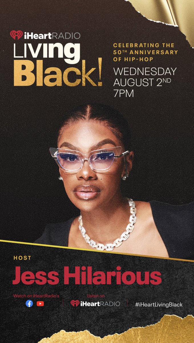 PROUD TO ANNOUNCE I’LL BE HOSTING THE LIVING BLACK BLOCK PARTY FOR iHEART Radio 💥 AUGUST 2ND 7PM 🔥 Don’t Miss It! We had some of the biggest stars ✨