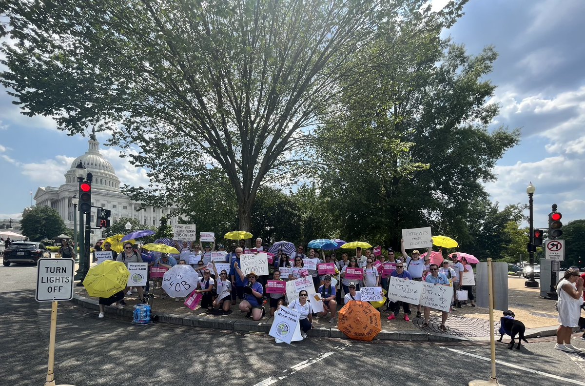 Marchers from every covered entity group gathered together to make themselves heard! #Defend340B