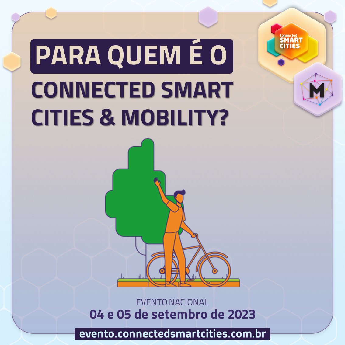Para quem é o Evento Nacional Connected Smart Cities &amp; Mobility? 🏙🚗

O CSC reunirá pesquisadores, empreendedores, organizações e profissionais com poder de decisão para discutir o futuro das cidades inteligentes.

🎟 Garanta sua vaga: evento.connectedsmartcities.com.br/evento-naciona…