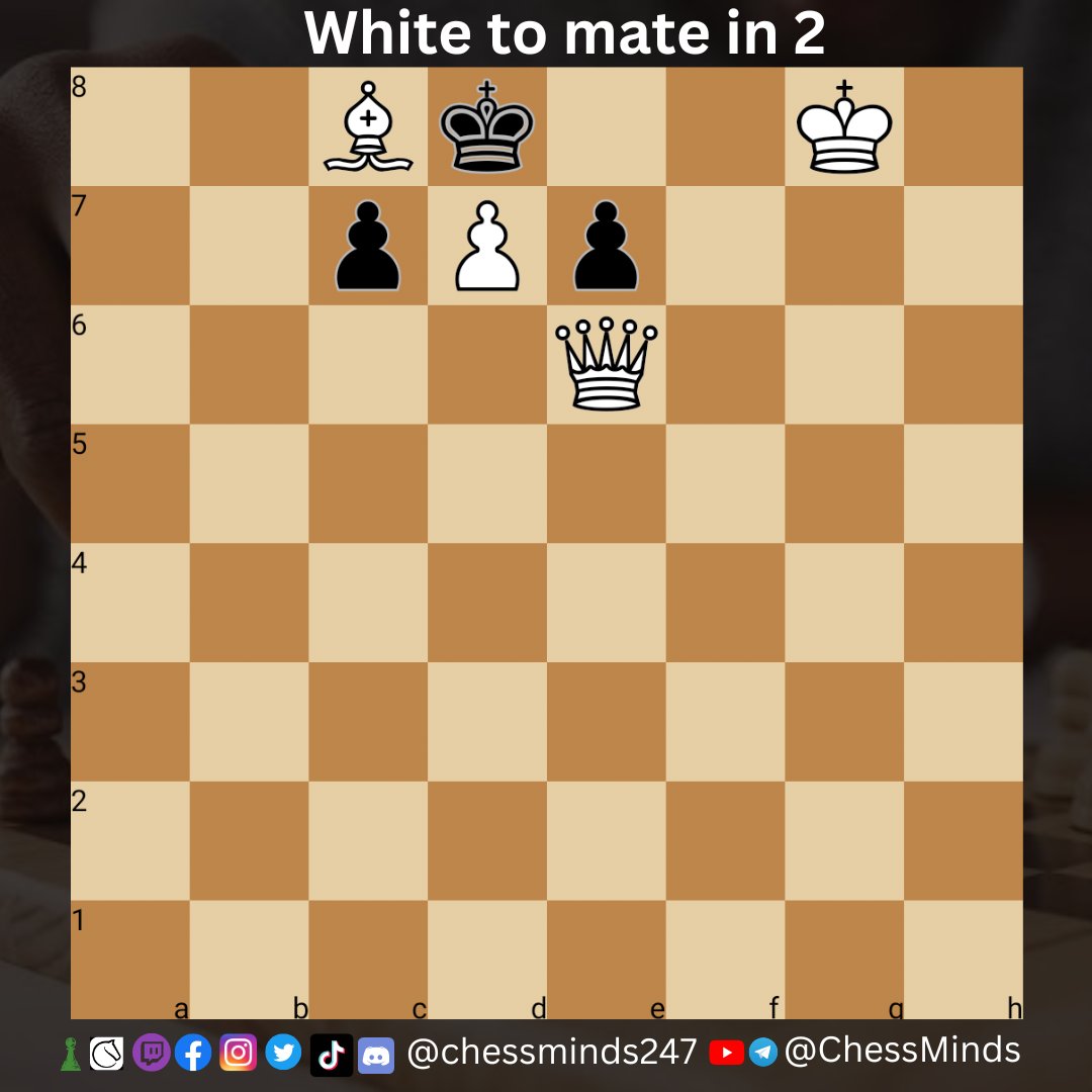 What do we do about those pawns?🤔

It's your move, end the game in two moves!♟️✅
🧩 by H. Gockel (1981)
#Chess #chesspunks #chessdrama #chess960 #chess9LX  #AimchessRapid #ChessChamps