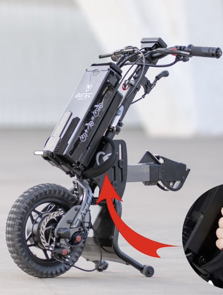 My mobility car has been broken into &amp; my wheelchair attachment, called a Batec, has been stolen. It will have NO value to anyone but a manual wheelchair user. I’m heartbroken. If anyone saw/sees anything around Camden, London. Pls report it. A small black suitcase was also taken